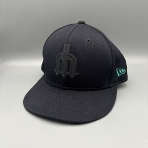 Seattle Mariners Trident Logo Blue Fitted Size 7 1/4
